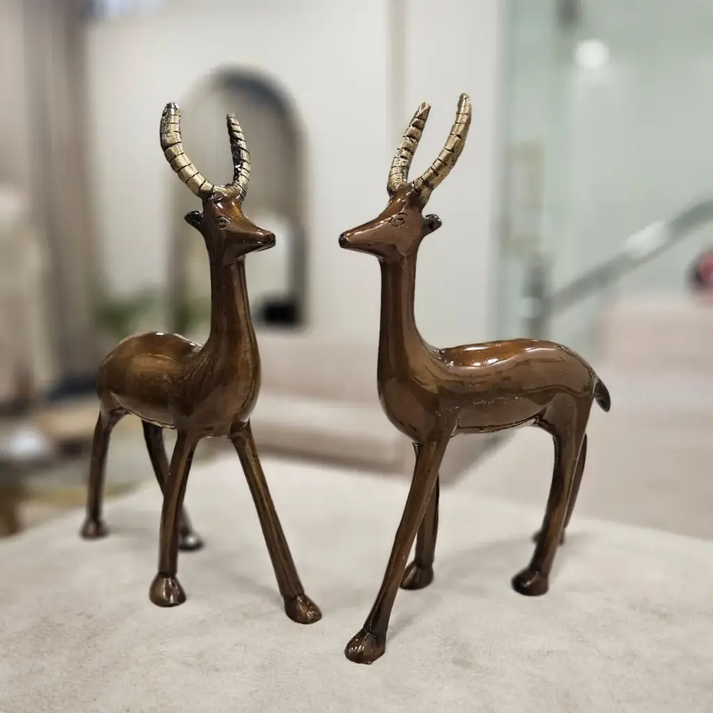 [B023] Brass Deer - Symbol of Calm, Clarity & Strength | 8"