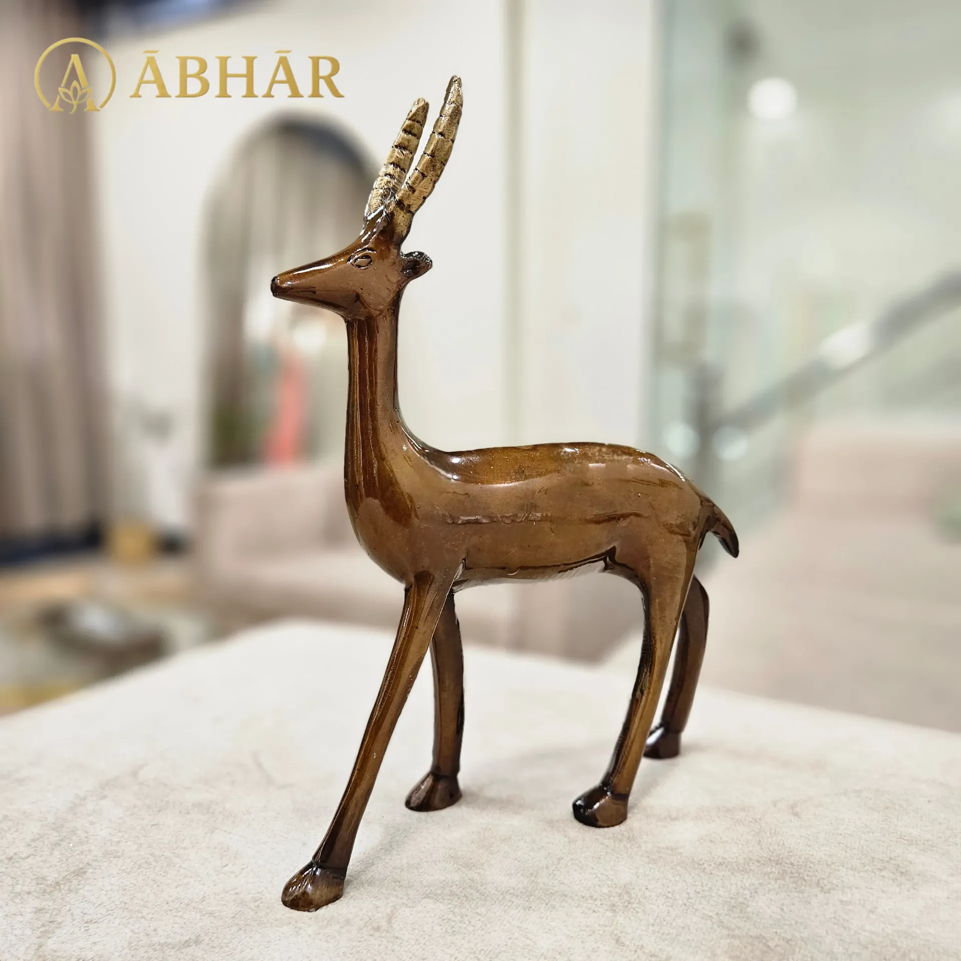 [B023] Brass Deer - Symbol of Calm, Clarity & Strength | 8"