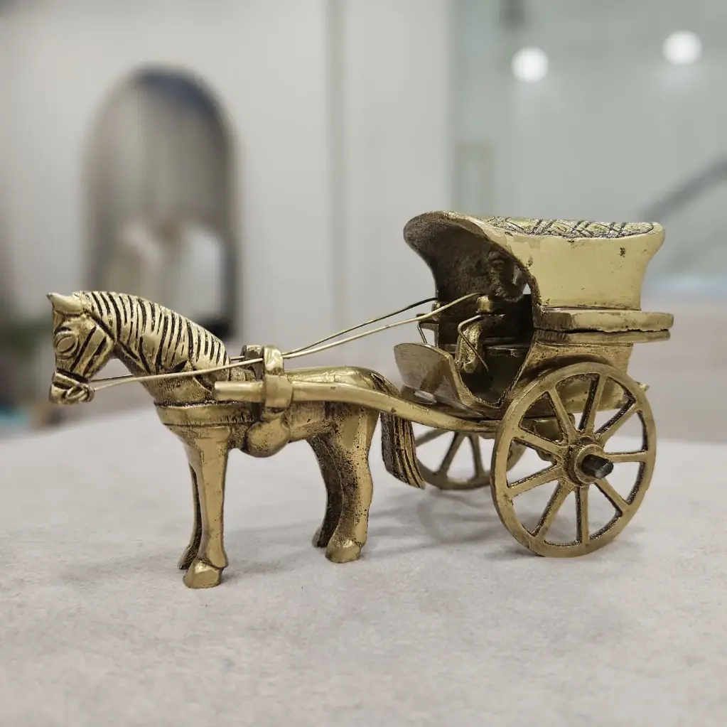 Brass Horse Drawn Carriage – Journey of Grace | 3"