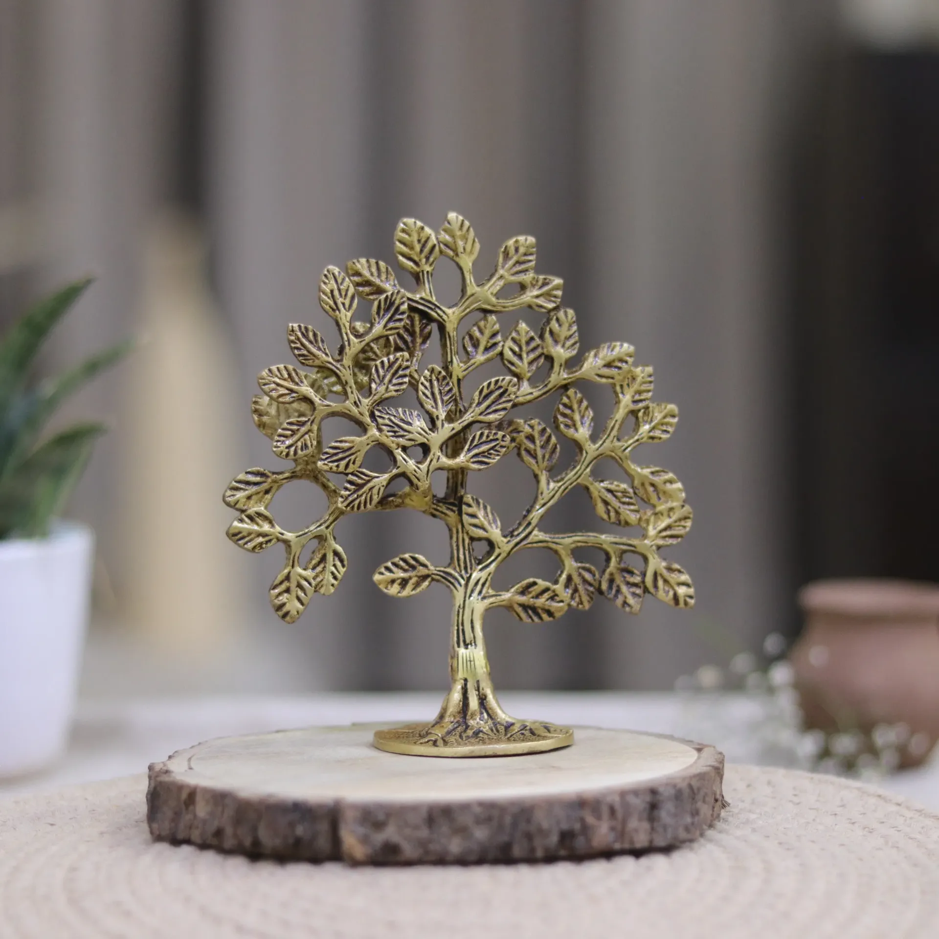 Brass Kalpavriksha Tree – The Wishing Tree of Abundance | 6"