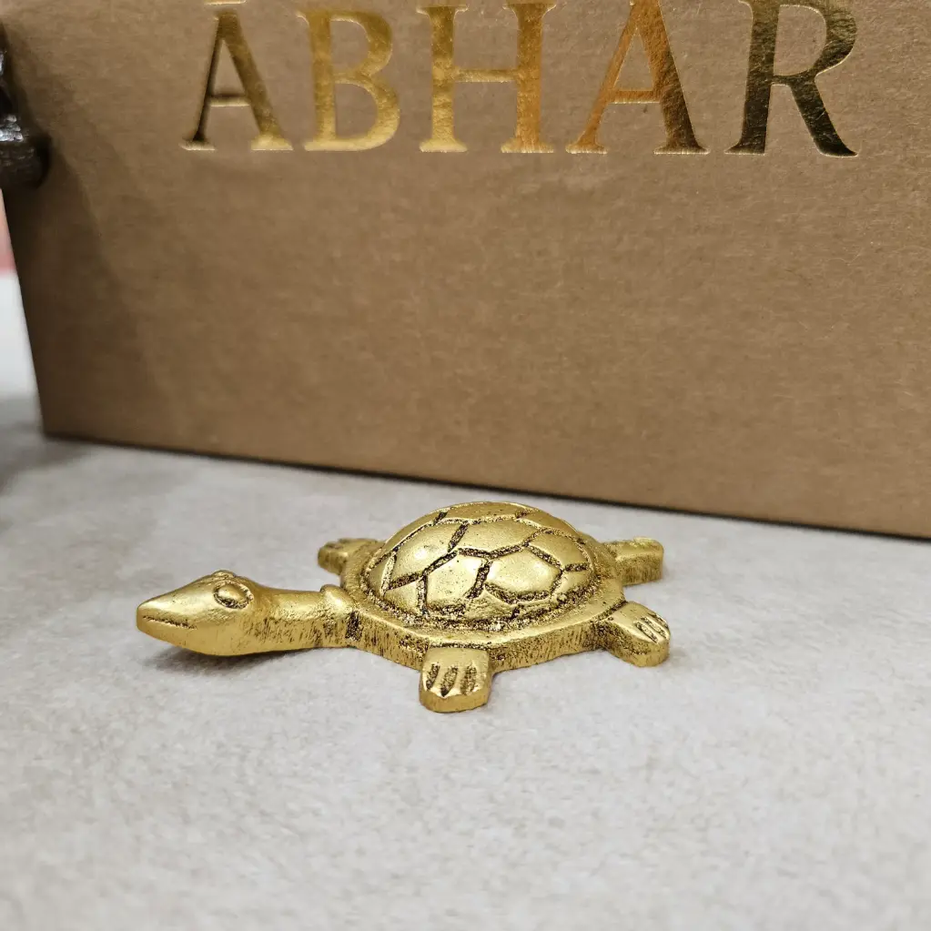 Brass Tortoise – Symbol of Stability & Longevity | Flat 2"