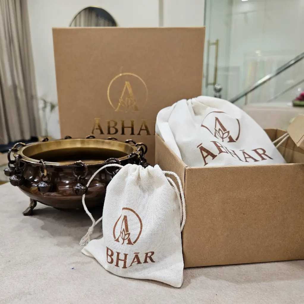 Brass Urli with Ghungroos – Echoes of Elegance (Raw Polished)