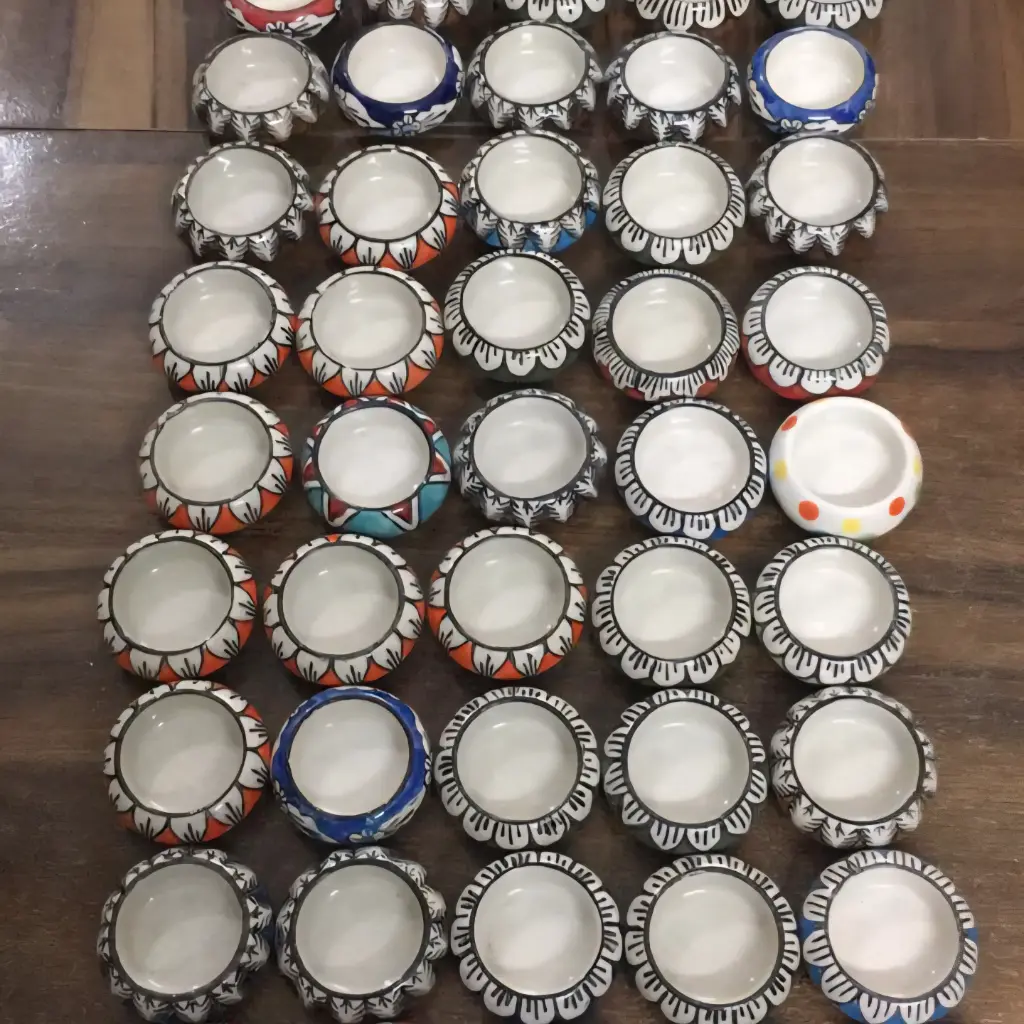 Ceramic Diya (pair of 6)