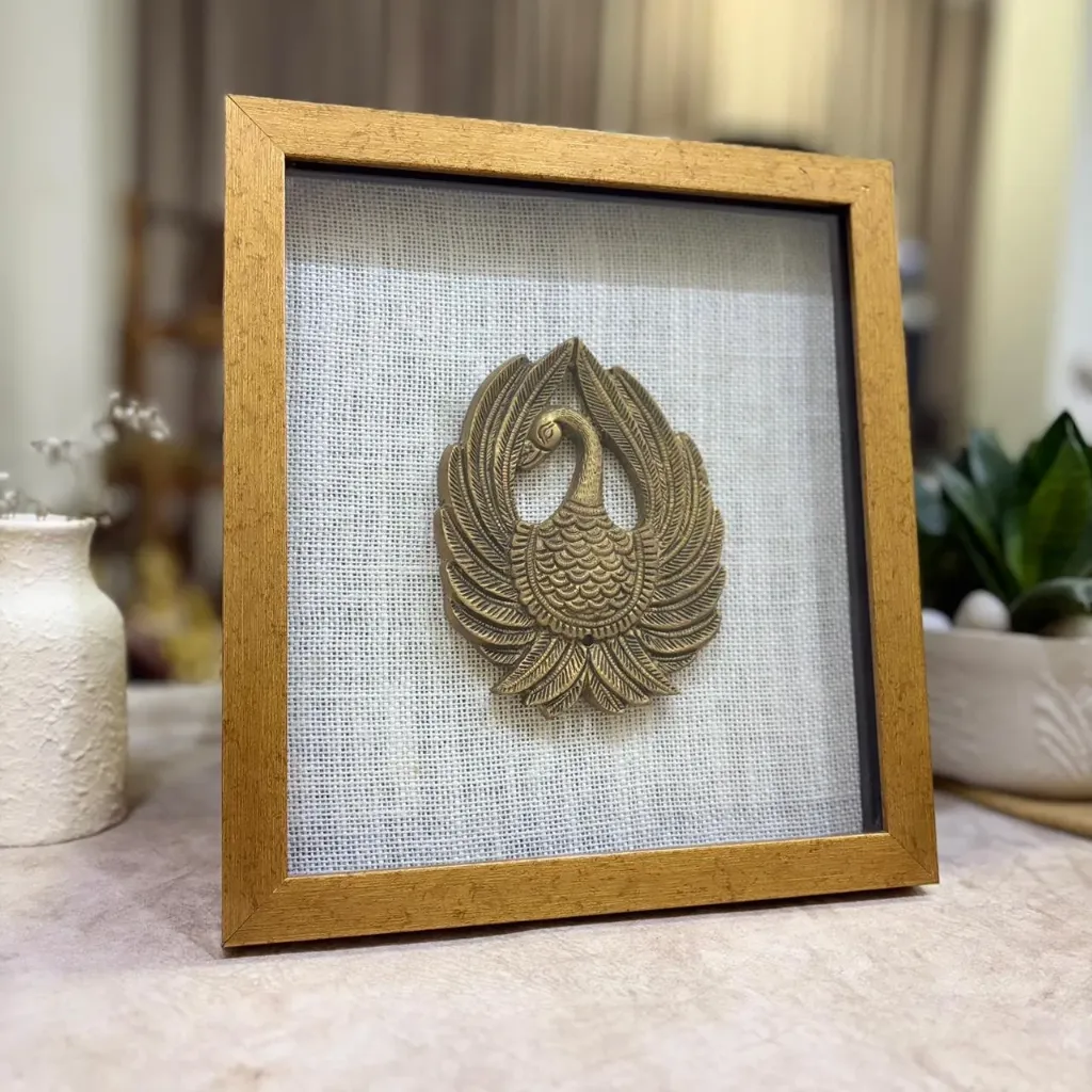 Brass Peacock Frame – Regal Grace in Every Detail