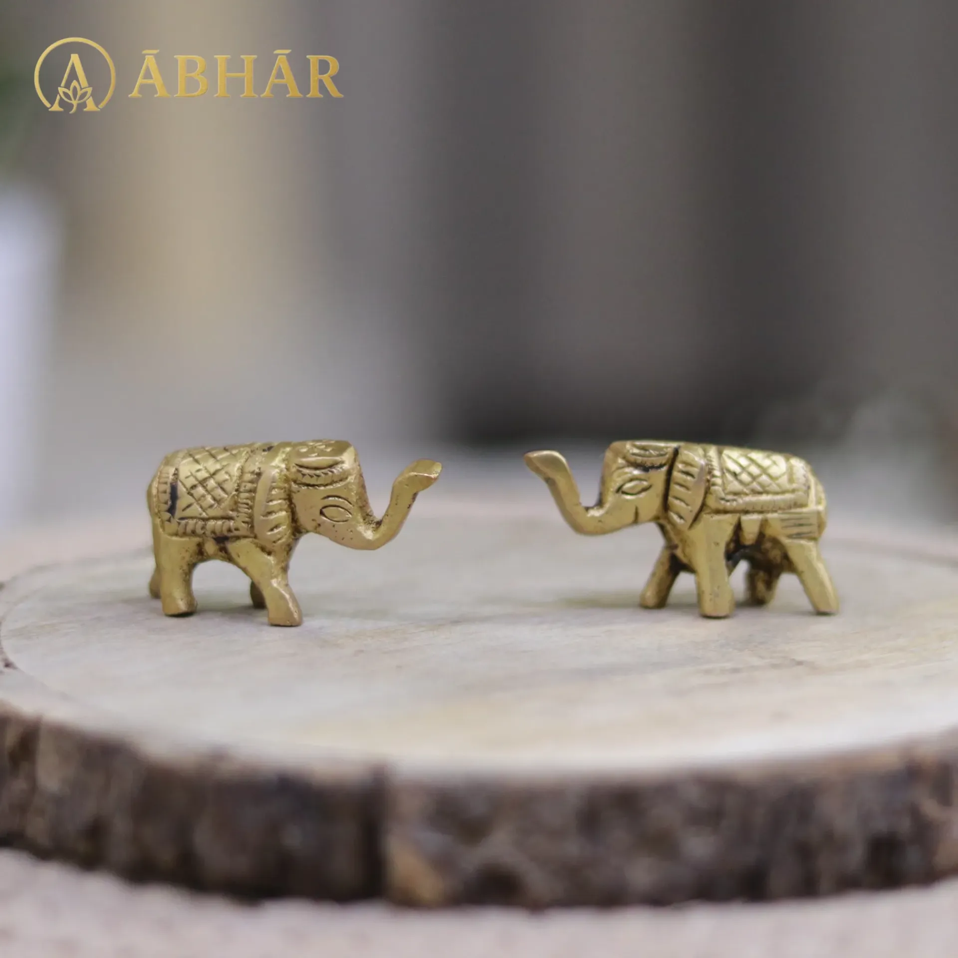 [B002] Brass Elephant (0.5)" Single – Symbols of Strength & Protection
