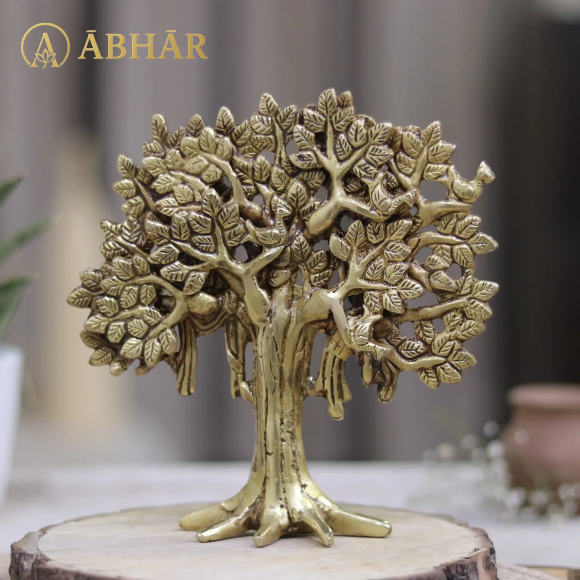 [B013] Brass Kalpavriksha Tree – The Wishing Tree of Abundance | 7"