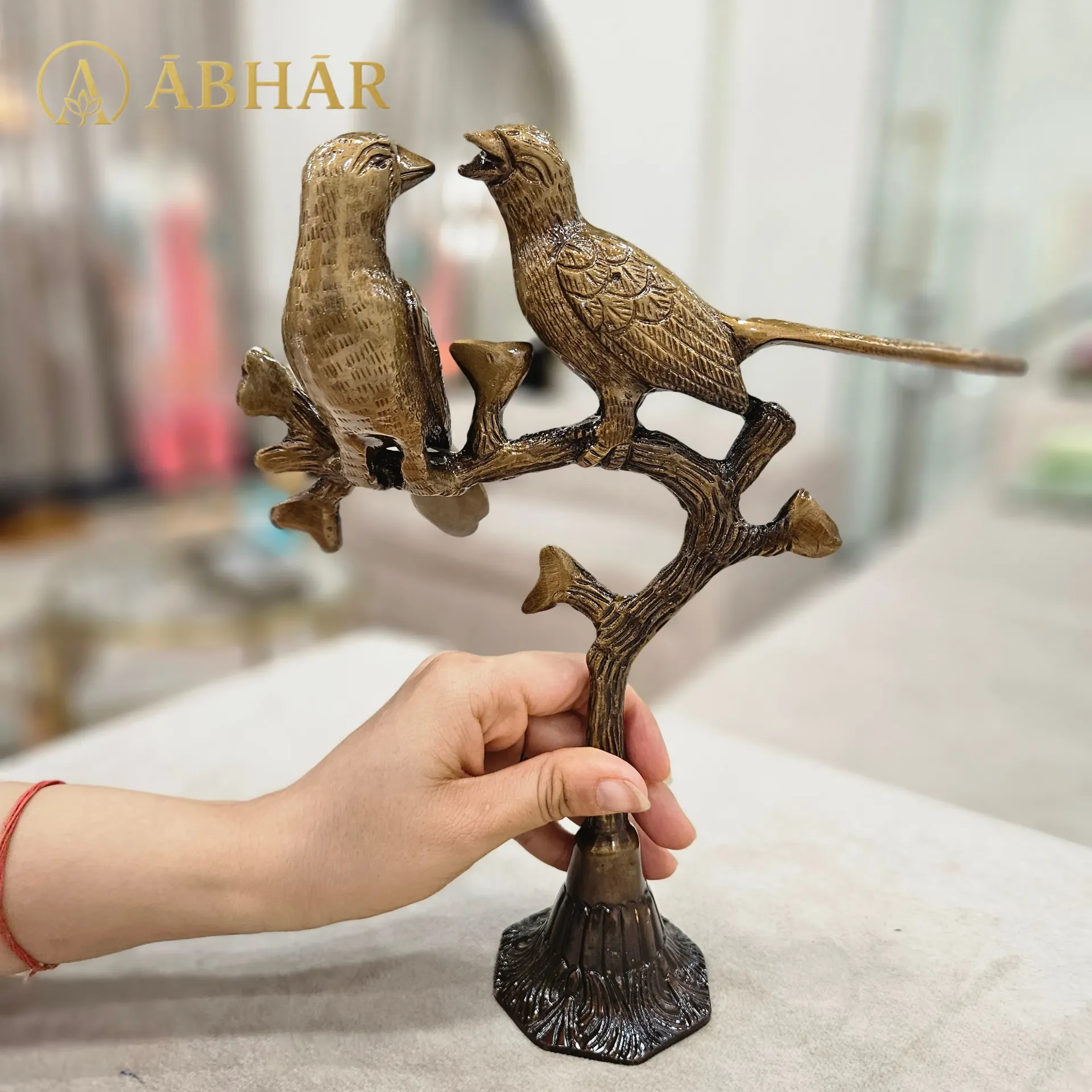 Brass Birds on a Branch