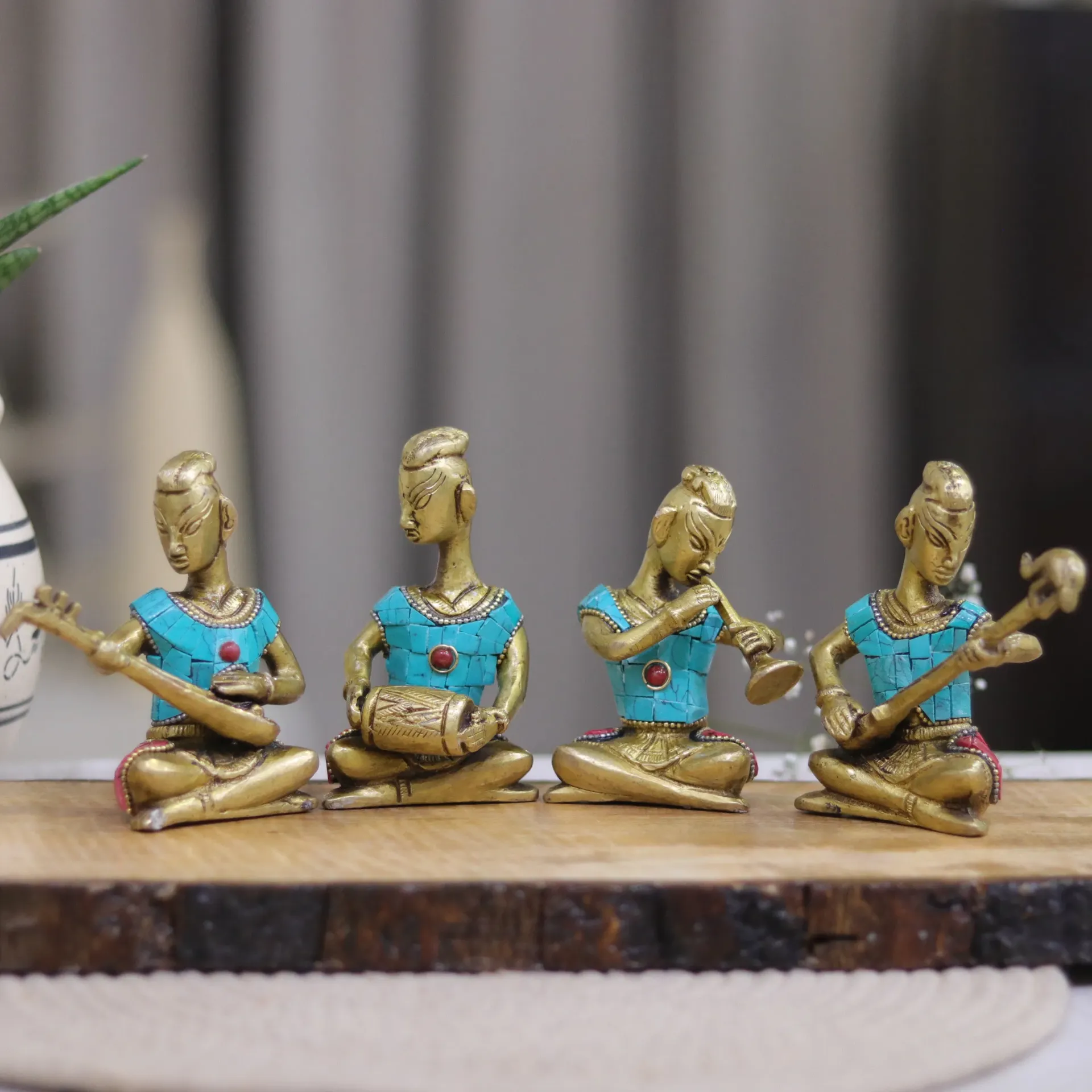 Brass Musician Set of 4 – Rhythm of Tradition | 4"