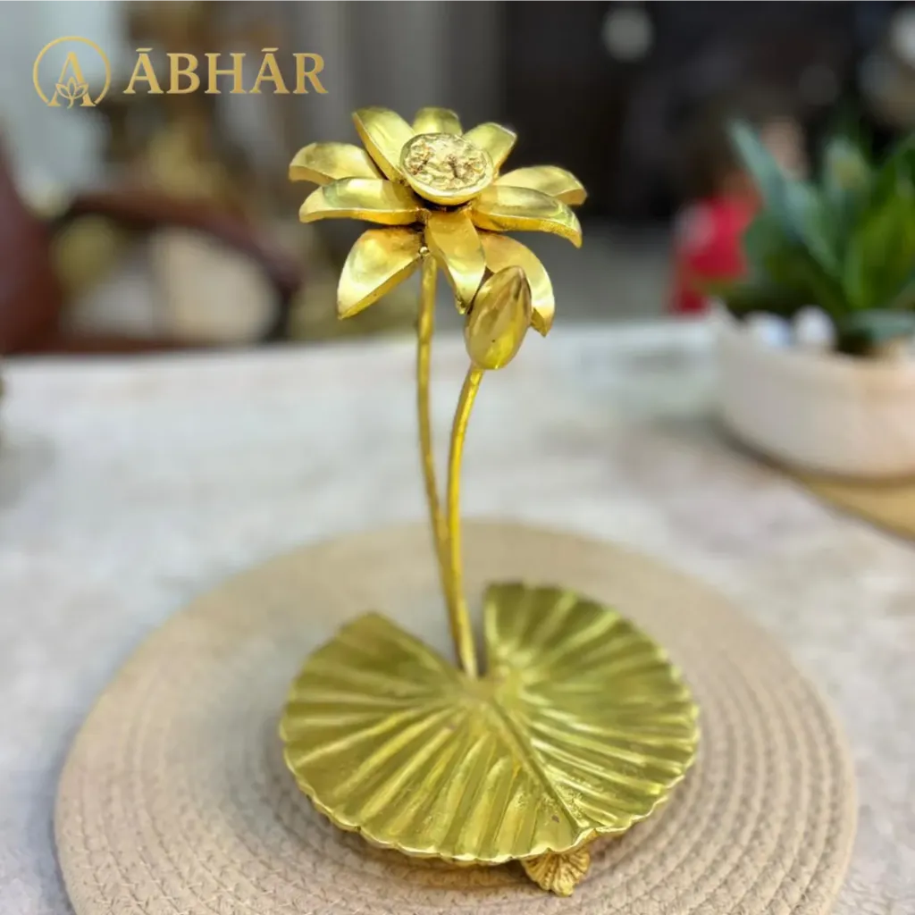 Brass Lotus Bloom – A Symbol of Grace & Renewal (Single)