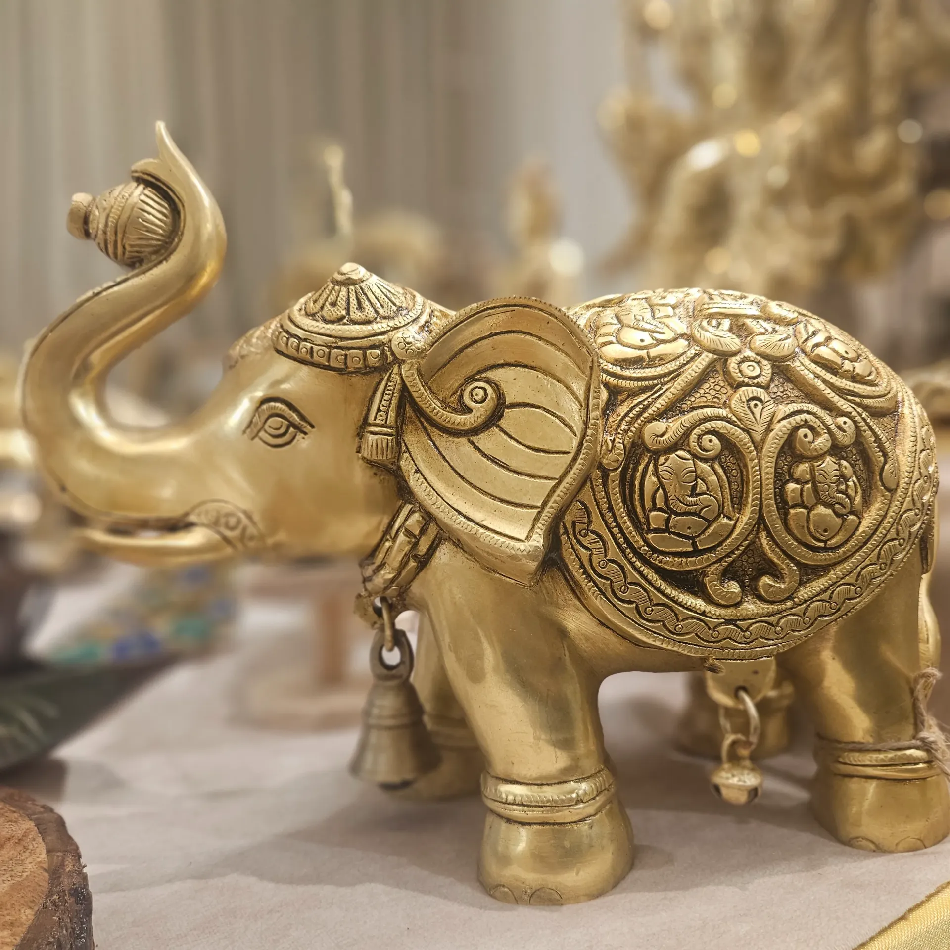 Brass Elephant – Symbols of Strength & Protection | 9"