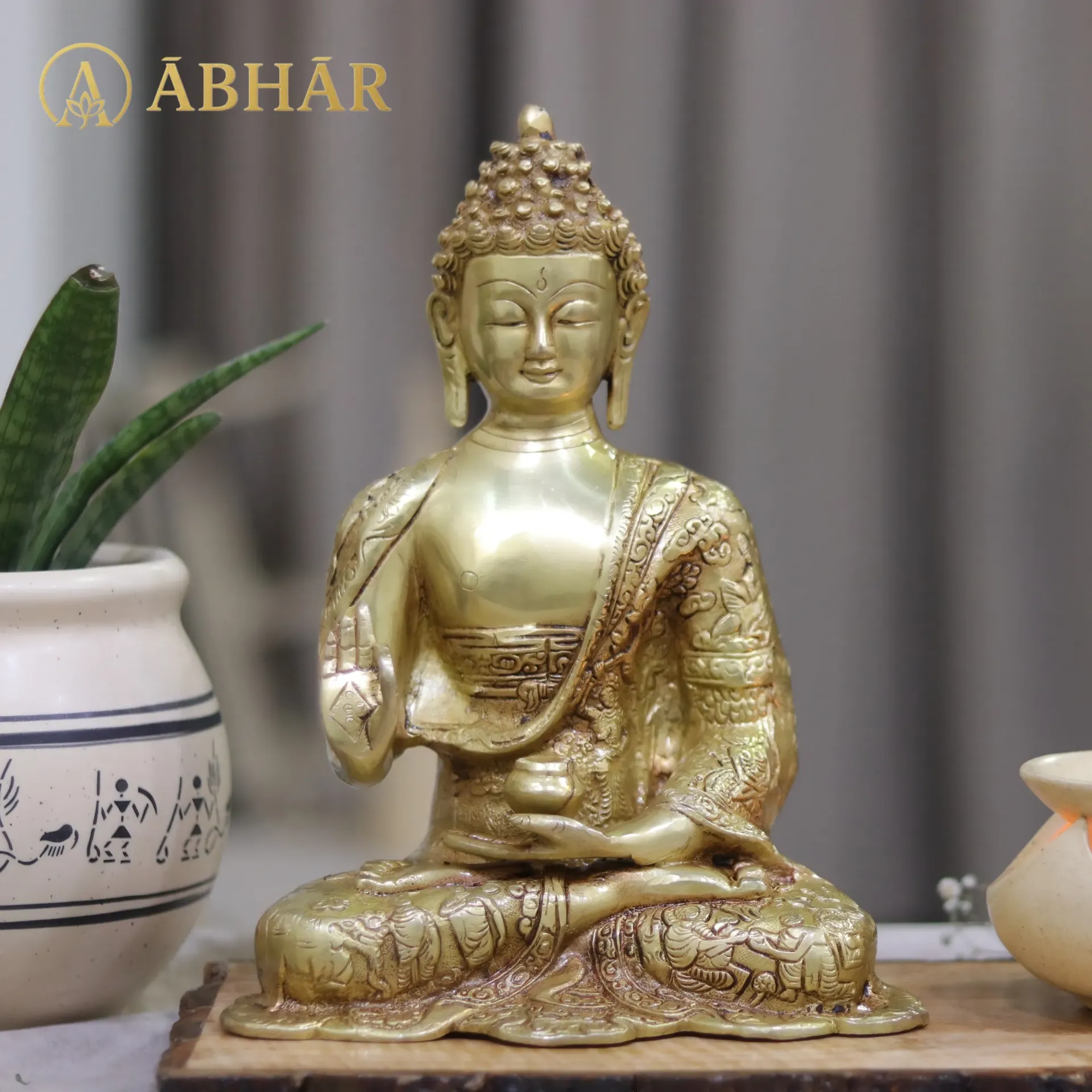 Brass Buddha | 10"